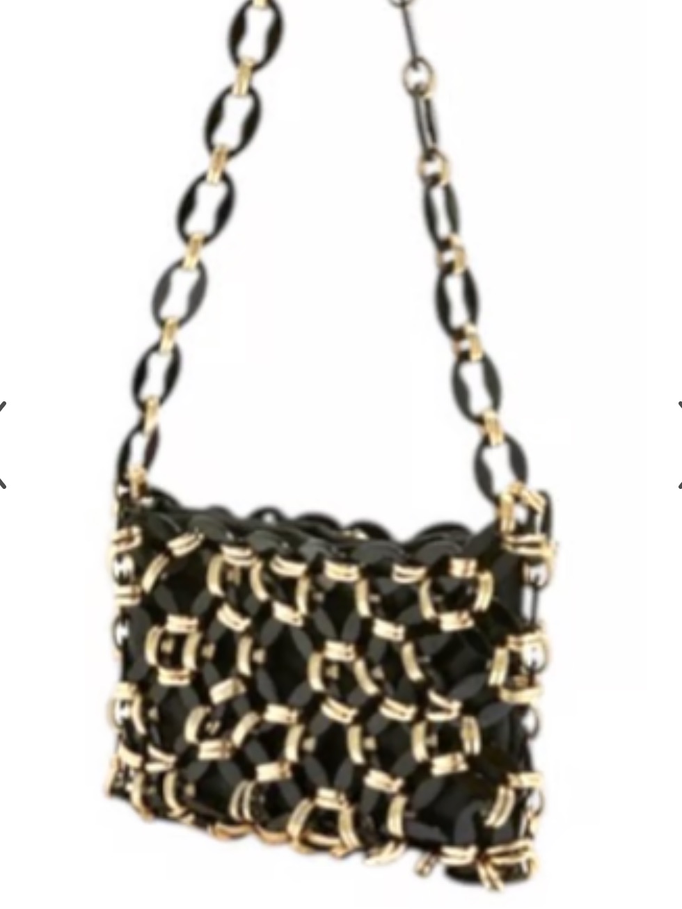 Super Cute Black & Gold Chain Link Shoulder Bag-Like New